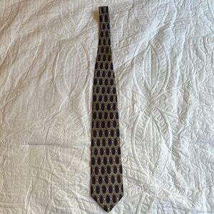 Kenneth Cole New York Navy and Gold Tie